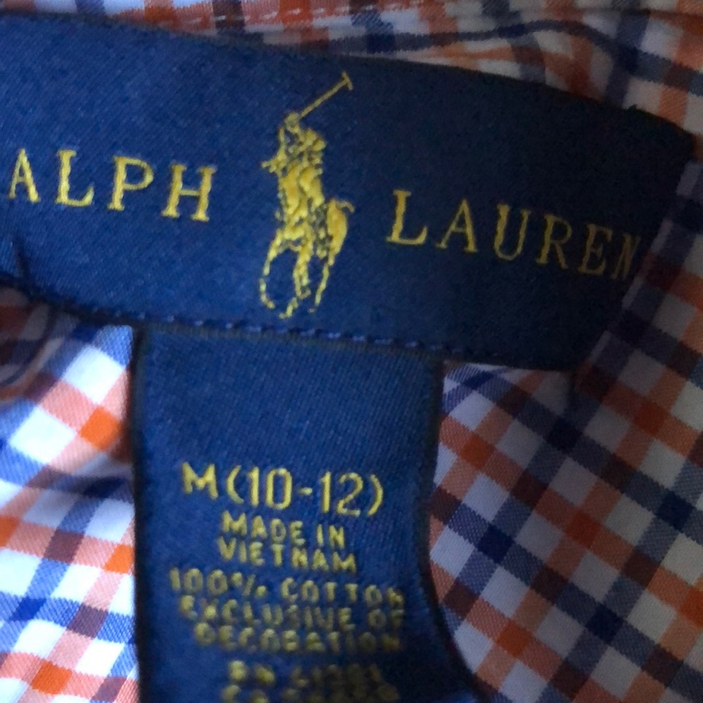 Ralph Lauren Boys Long Sleeve Poplin Plaid Shirt - Picture 8 of 8